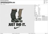 JUST DID IT 120125 Embroidery File 6 size