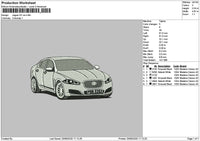 White Car 1906 Embroidery File 6 sizes
