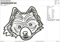 Japanese Spitz1 Embroidery File 6 size