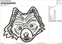 Japanese Spitz1 Embroidery File 6 size