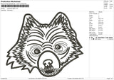 Japanese Spitz1 Embroidery File 6 size