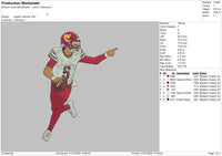 Jayden Daniels Embroidery File 6 size