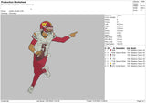Jayden Daniels Embroidery File 6 size