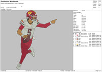 Jayden Daniels Embroidery File 6 size
