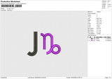 JN logo Embroidery File 6 size