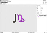 JN logo Embroidery File 6 size