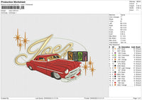 Joey CAR Embroidery File 6 size