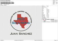 Juan Sanchez Embroidery File 6 size