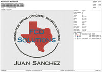 Juan Sanchez Embroidery File 6 size