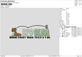 Kmembro Embroidery File 6 sizes