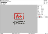 Kahliltext Embroidery File 6 sizes