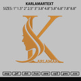 Karlamartext Embroidery File 6 sizes