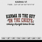 KARMA V1 Embroidery File 6 size