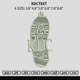 Kdctext Embroidery File 6 sizes