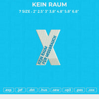 KEIN RAUM Embroidery File 6 size