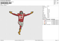 KELCE V2 Embroidery File 6 size