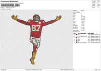 KELCE V2 Embroidery File 6 size