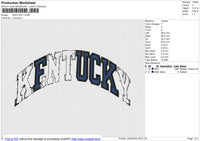 KENTUCKYv2 Embroidery File 6 size