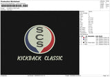 KICKBACK caps Embroidery File 6 size