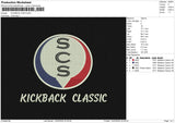 KICKBACK caps Embroidery File 6 size