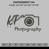 Photography1104 Embroidery File 6 sizes