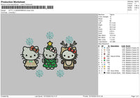 Kitties Embroidery File 6 sizes