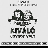 KIVALO Embroidery File 6 size