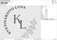 KVETINARSTVO LUNA  Embroidery File 6 size