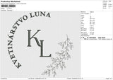 KVETINARSTVO LUNA  Embroidery File 6 size