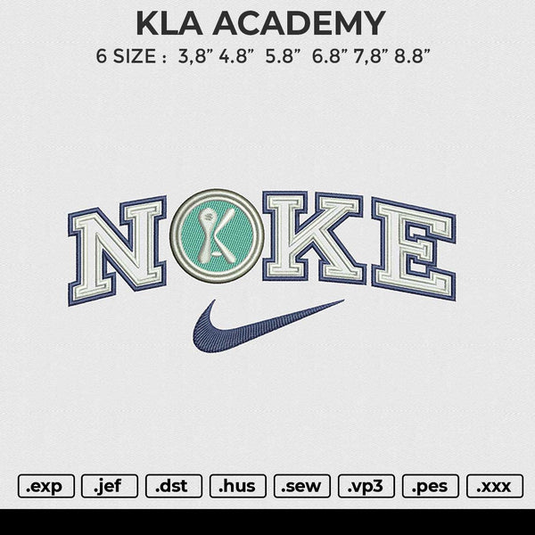 KLA ACADEMY Embroidery File 6 size