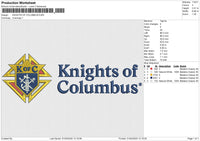 KNIGHTS OF COLUMBUS Embroidery File 6 size