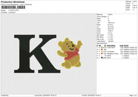 K POOH Embroidery File 6 size