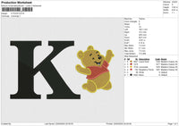 K POOH Embroidery File 6 size