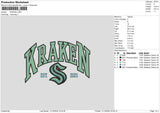 Krakentext Embroidery File 6 sizes