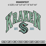 Krakentext Embroidery File 6 sizes