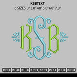 Ksbtext Embroidery File 6 sizes