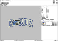 Kurdztext Embroidery File 6 sizes