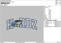 Kurdztext Embroidery File 6 sizes