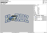 Kurdztext Embroidery File 6 sizes
