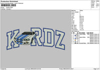 Kurdztext Embroidery File 6 sizes
