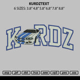 Kurdztext Embroidery File 6 sizes