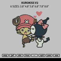 Kurokiss V2 Embroidery File 6 sizes