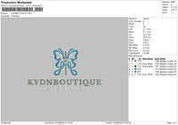 Butterflytext 01 Embroidery File 6 sizes