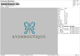 Butterflytext 01 Embroidery File 6 sizes