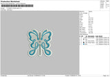 Butterfly Patch Embroidery File 6 sizes