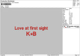 Love At Text Embroidery File 6 sizes
