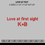 Love At Text Embroidery File 6 sizes