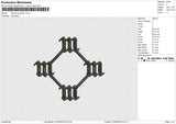Kanye west tatto Embroidery File 6 size