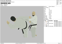 Karate0805 Embroidery File 6 sizes