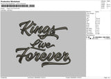 Kings Text 02 Embroidery File 6 Sizes